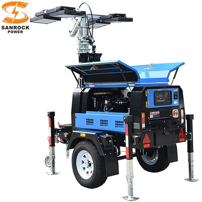 comprar Lâmpadas de inundação móveis de grande fluxo luminoso a diesel para indústrias 6kw/7.5kw online manufacture