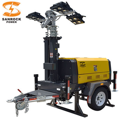 comprar Mineração Elevação Hidráulica Diesel Torre de Luz Portátil LED Torres de Luz de 7,5m de altura online manufacture