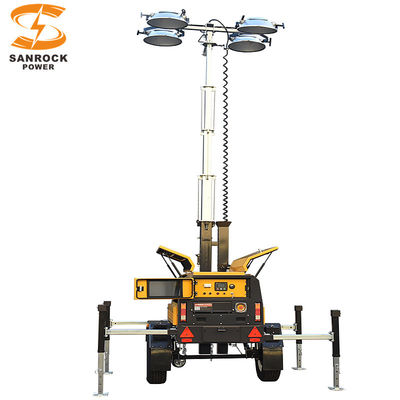 comprar 2 Roda Telescópica Torre de Luz Industrial Portátil Diesel Torre de Luz 3 cilindros online manufacture