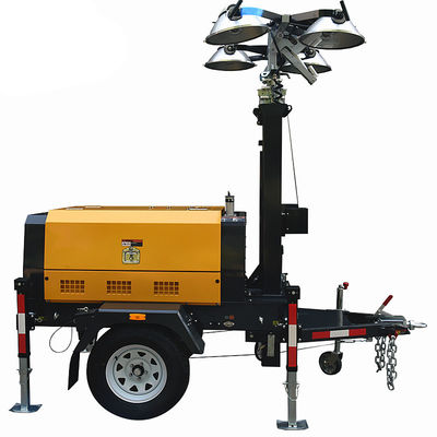 comprar Local de construção 9m Torre de iluminação telescópica Torres portáteis Tipo de automação de baixo ruído Torres de iluminação movidas a diesel online manufacture