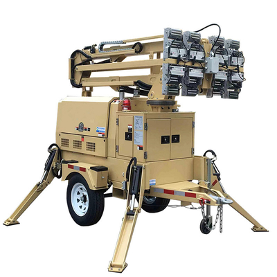 comprar Fabricantes de torres de iluminação telescópicas com lâmpadas e rotação de 360 graus online manufacture