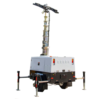comprar Construção Light Towers Fluxo luminoso 300000 LM LED Diesel Light Tower Trailer Montado Light Towers online manufacture