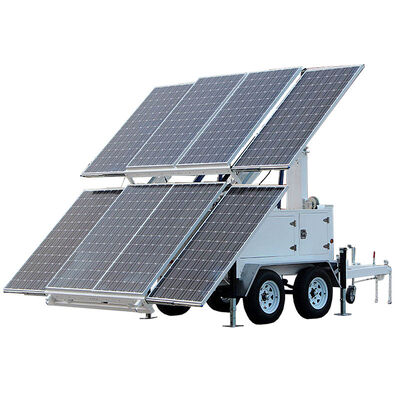 comprar IP65 Rated Waterproof Solar LED Light Tower Eventos ao ar livre Controles automáticos Torre de luz hidráulica online manufacture