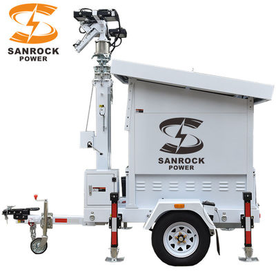 1305W Mobile Solar Light Tower Trailer Mounted Lighting Tower US / AU / EU Padrão