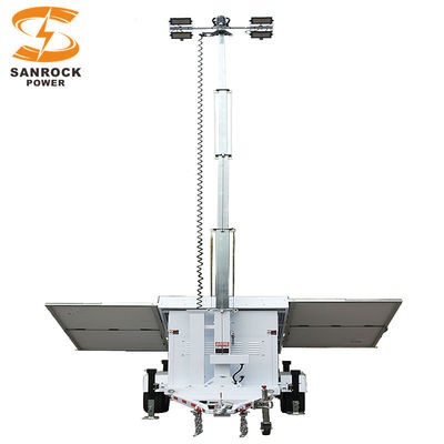 OEM Mobile Solar Light Tower Trailer Montado Torre de Iluminação para atividades ao ar livre