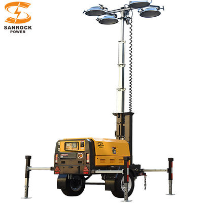 Emergência Diesel Light Tower Gerador 6kw 7.3kw Trailer leve portátil com motor Perkins