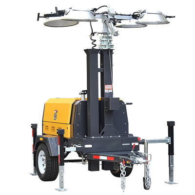 LED Mobile Light Tower Industrial Hidráulica de Elevação Gerador Diesel Light Tower
