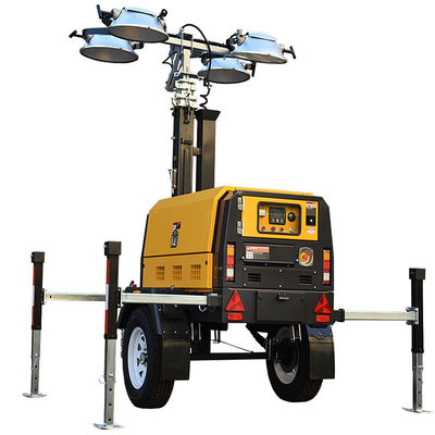 Construção Light Tower Diesel Gerador Sistema de iluminação Portátil Light Tower