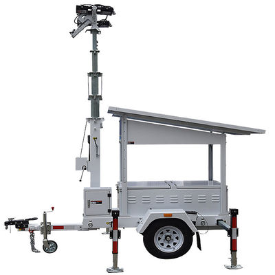 Mobile Solar Light Tower Tempo de execução 19,2 horas Construção Light Towers Trailer Light Tower