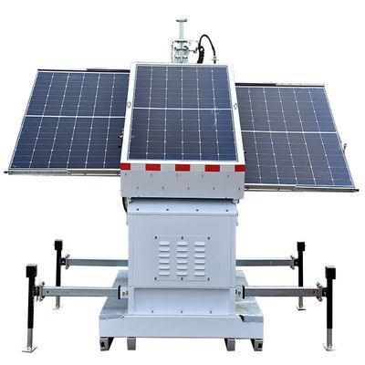 Torre de Luz Solar Portátil Torre de Vigilância Iluminação Operações de Mineração Torre de Iluminação Móvel