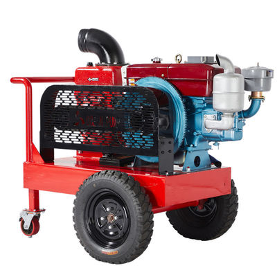 Bomba de água para esgoto autoescorvante, reboque, bomba de água, potência 5,5 KW, bomba de irrigação a diesel