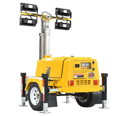 Torre de luz de gerador diesel Torre de luz industrial 4 × 1000W MHD LED Torre de luz para venda