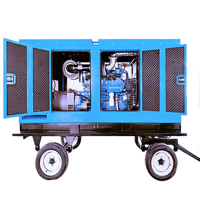 Conjunto Gerador Diesel Silencioso de 150 kva Com Rodas para Energia Robusta e Mobilidade