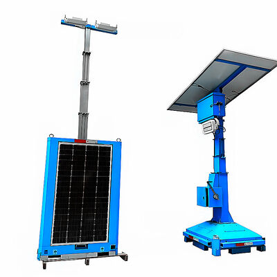Torre de luz solar móvel Iluminação LED locais de trabalho temporários torre de luz solar simples