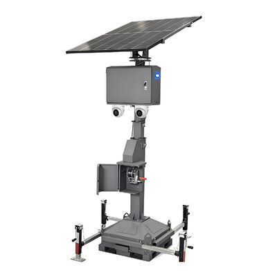 Torre de vigilância solar de venda quente com áreas de controle de tráfego de câmera torre de luz solar móvel