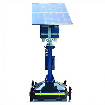 Monitoramento remoto Torre de luz solar Perímetros do campus e instalações comerciais Torre de luz solar móvel