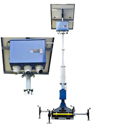 Torre de luz solar móvel robusta Segurança de fronteira Torre de luz de vigilância solar com câmera térmica