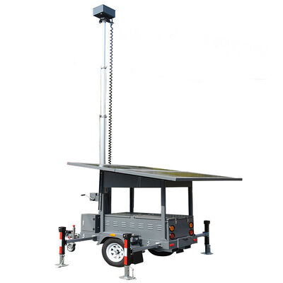 Torre de Luz Solar LED Fácil de Operar para Reparo de Estradas Noturnas em Áreas Remotas Torre de Luz Solar Móvel