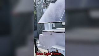 Torre de vigilância solar, conectividade com a Internet, gerador movido a energia solar, reboque de iluminação montado